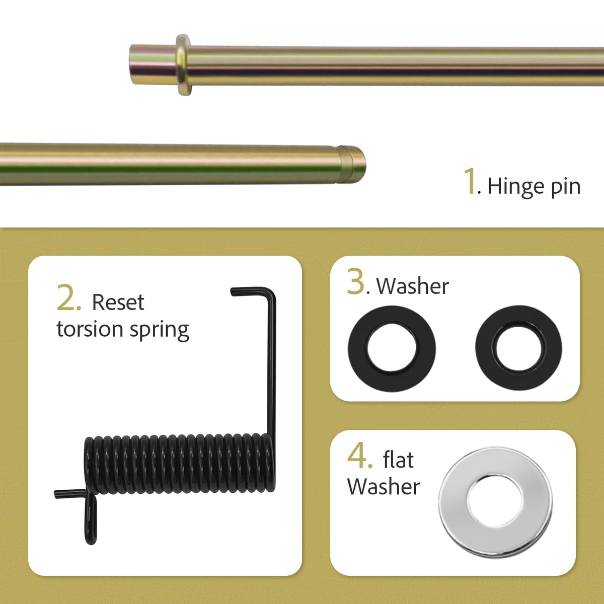 XVRTJ kit includes spring, rod, and nut for quick replacement.