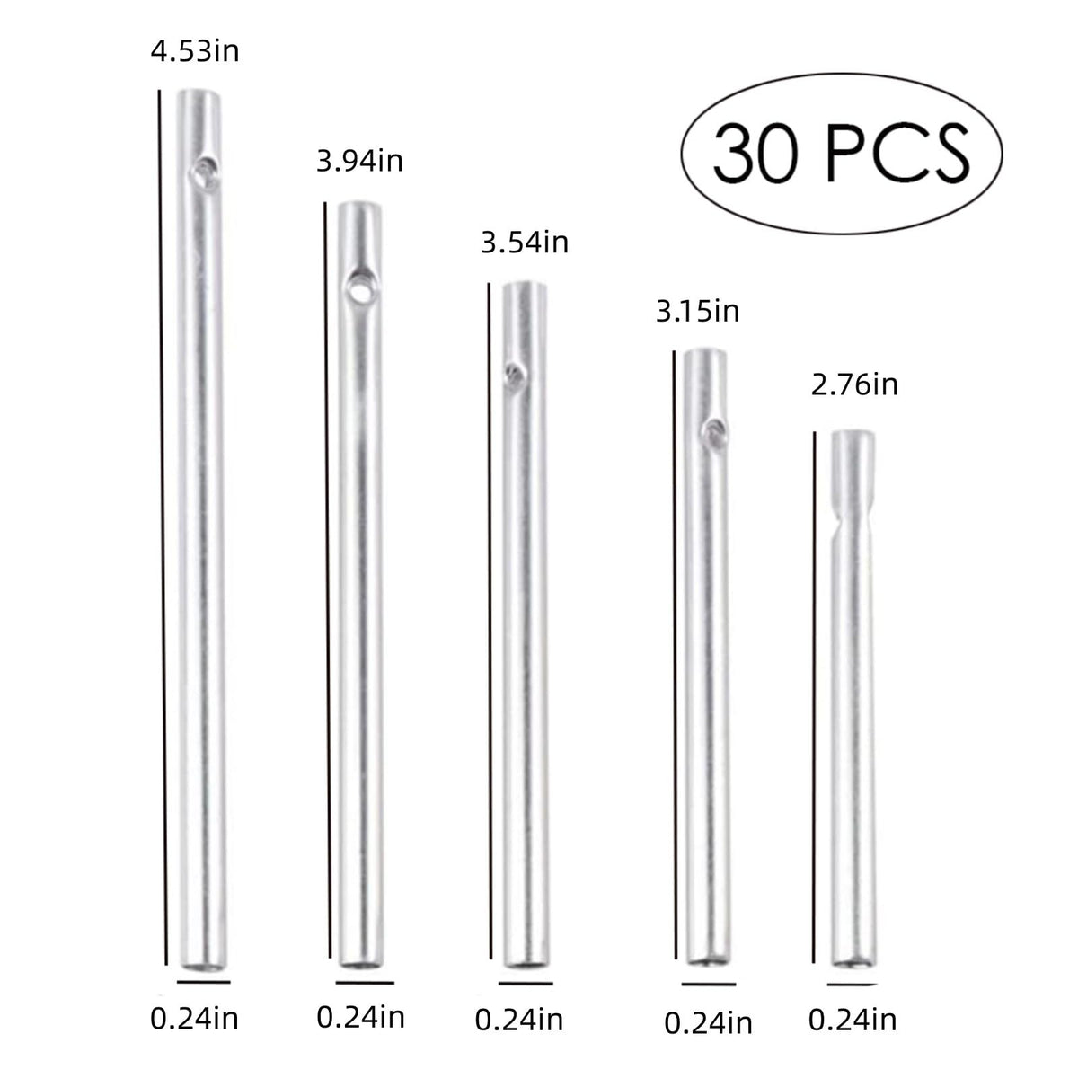 Kids-friendly DIY wind chime project using silver tubes.