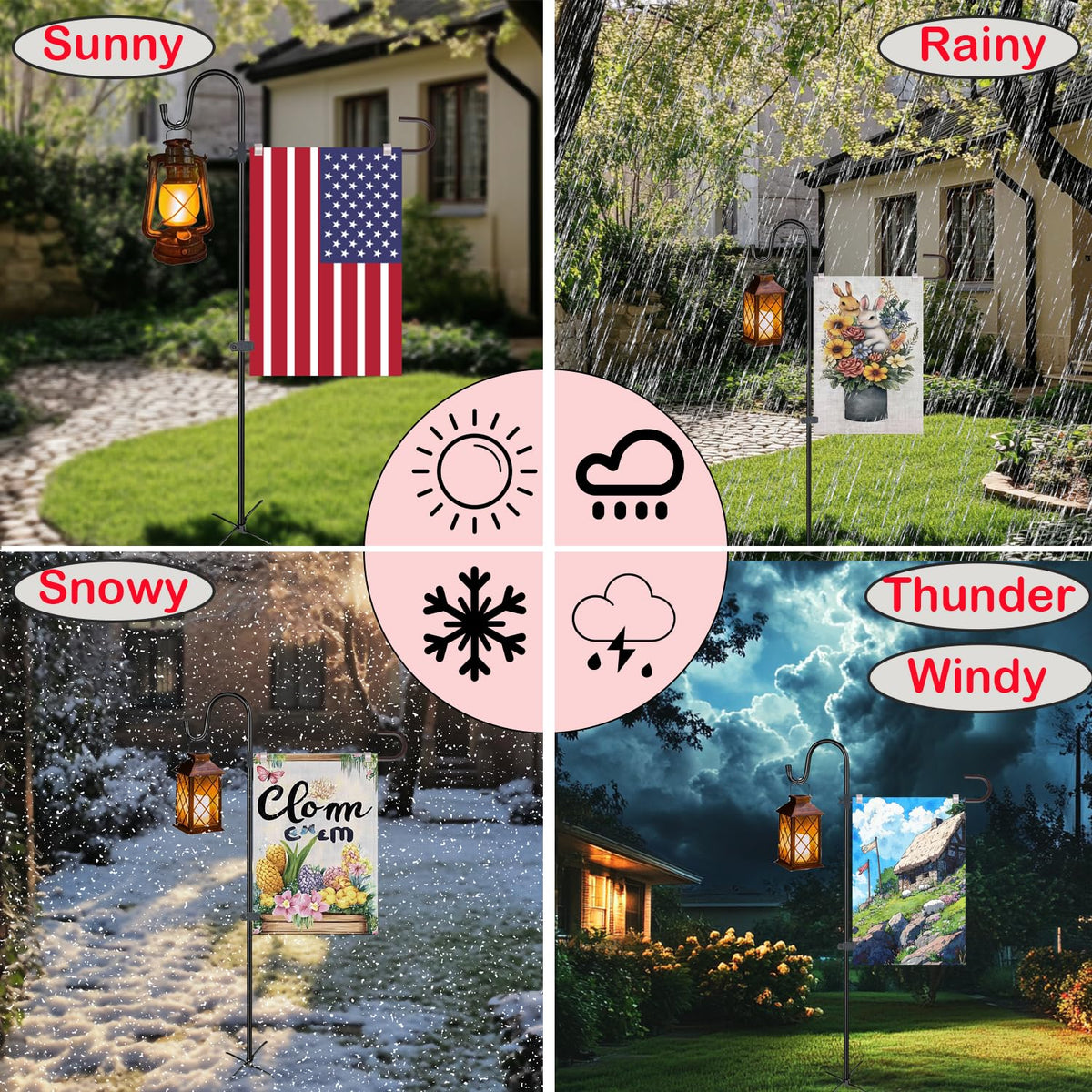 XIYUEDHHYX weatherproof metal frame stands up to rain and wind.