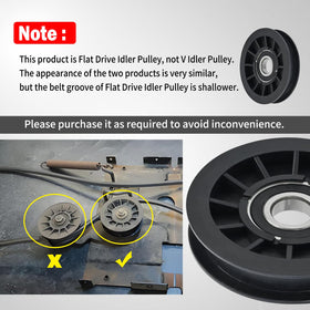 XJJ flat idler pulley compatible with Cub Cadet XT2 and Ultima models.
