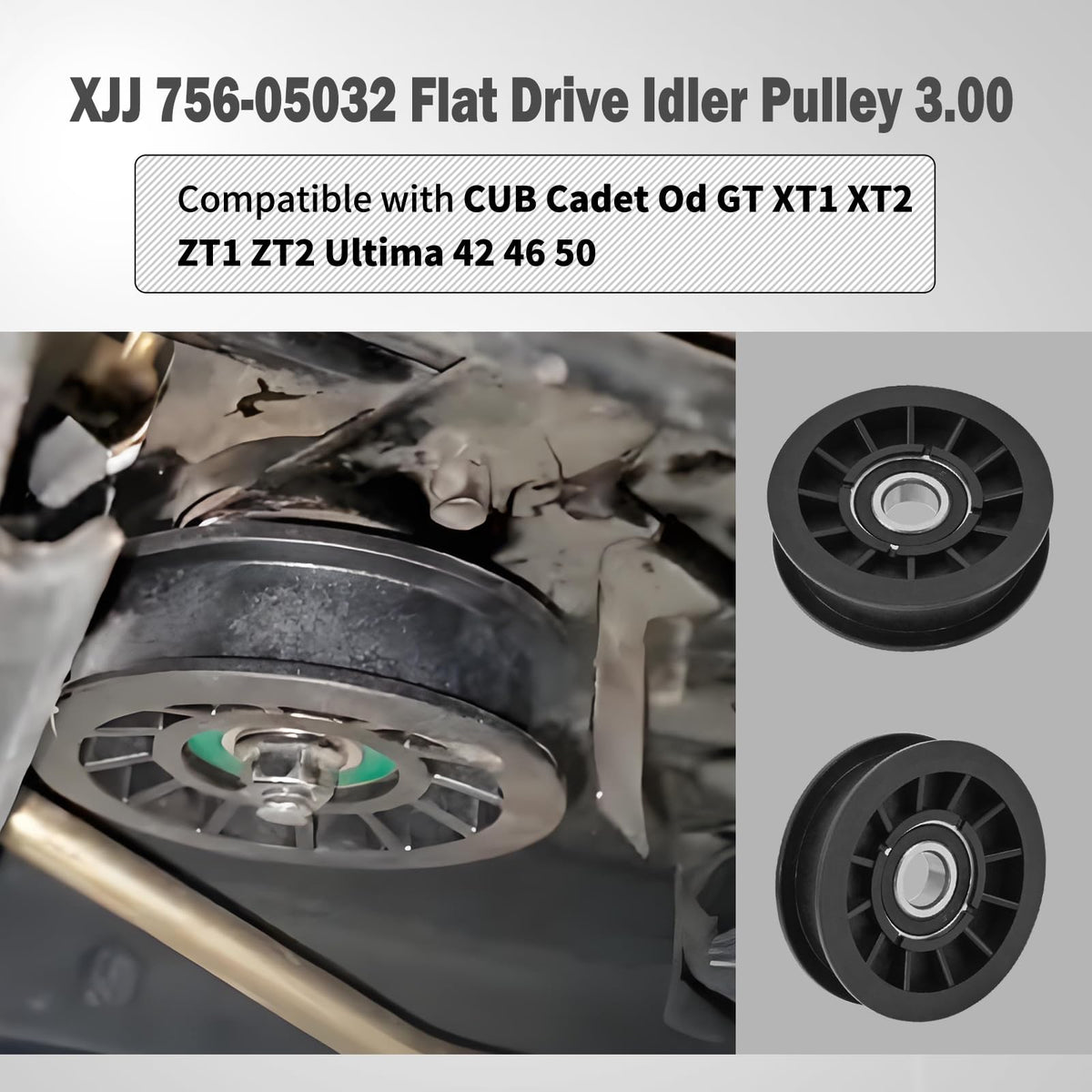 XJJ nylon flat idler pulley with heat resistance handles high mower temperatures.