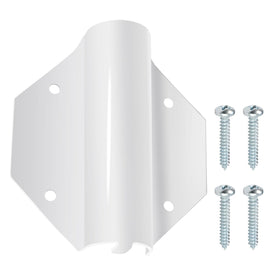 XJJ side-mount bracket on railing provides sturdy support for a 1-inch flag pole