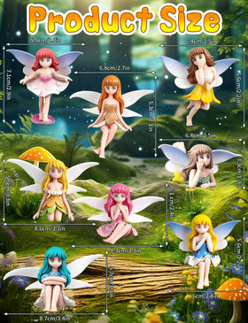XJWWHZ fairy garden design ensemble adds whimsy to outdoor spaces.