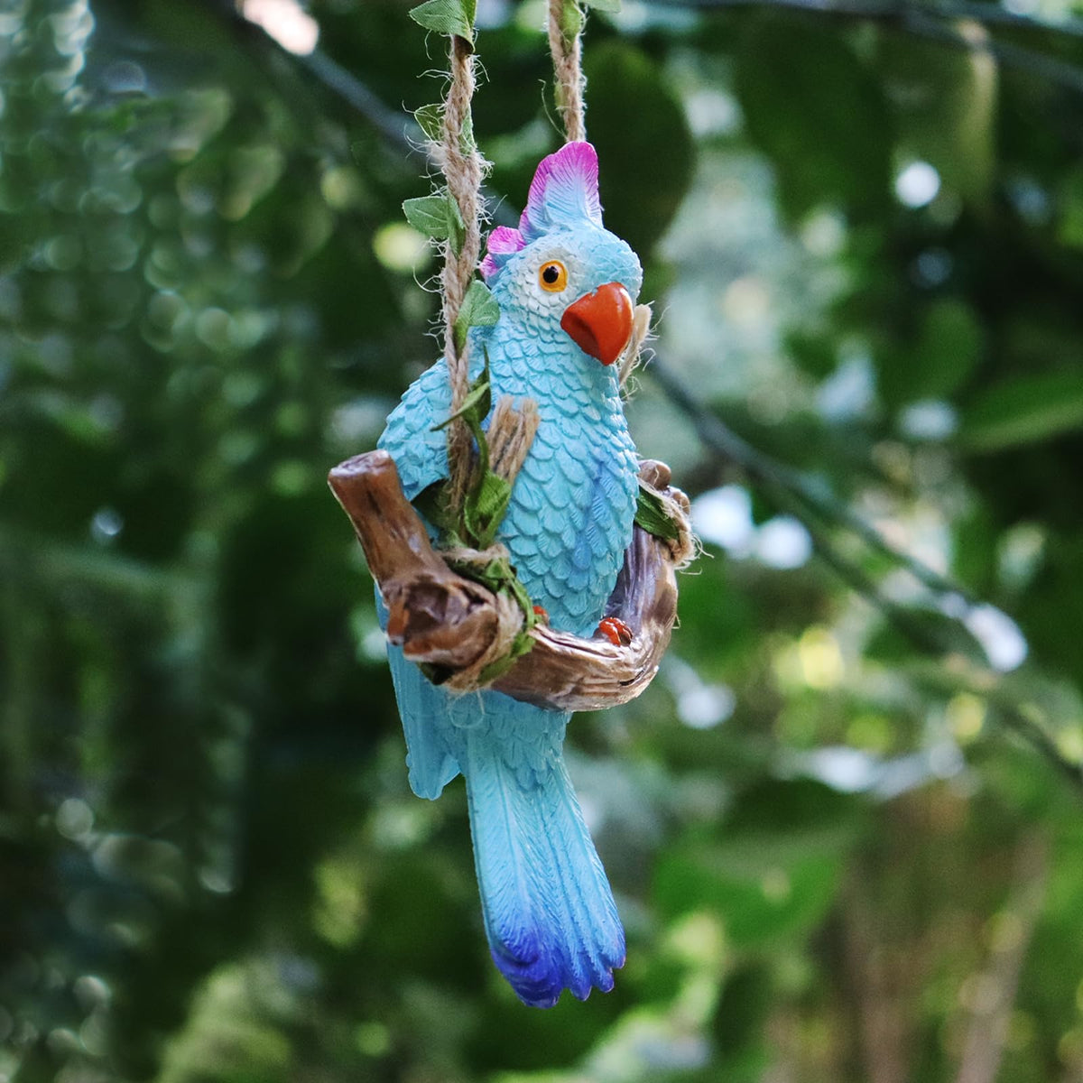 XKFLAUHM compact parrot ornament for garden or balcony