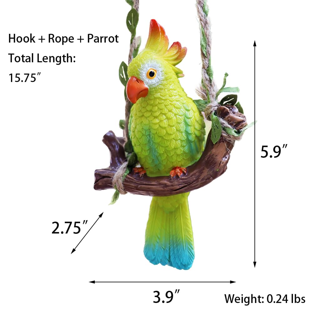 XKFLAUHM parrot statue resin detail — weatherproof garden ornament