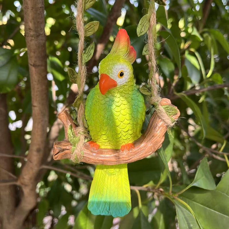 XKFLAUHM tropical parrot decor — durable resin that resists bending