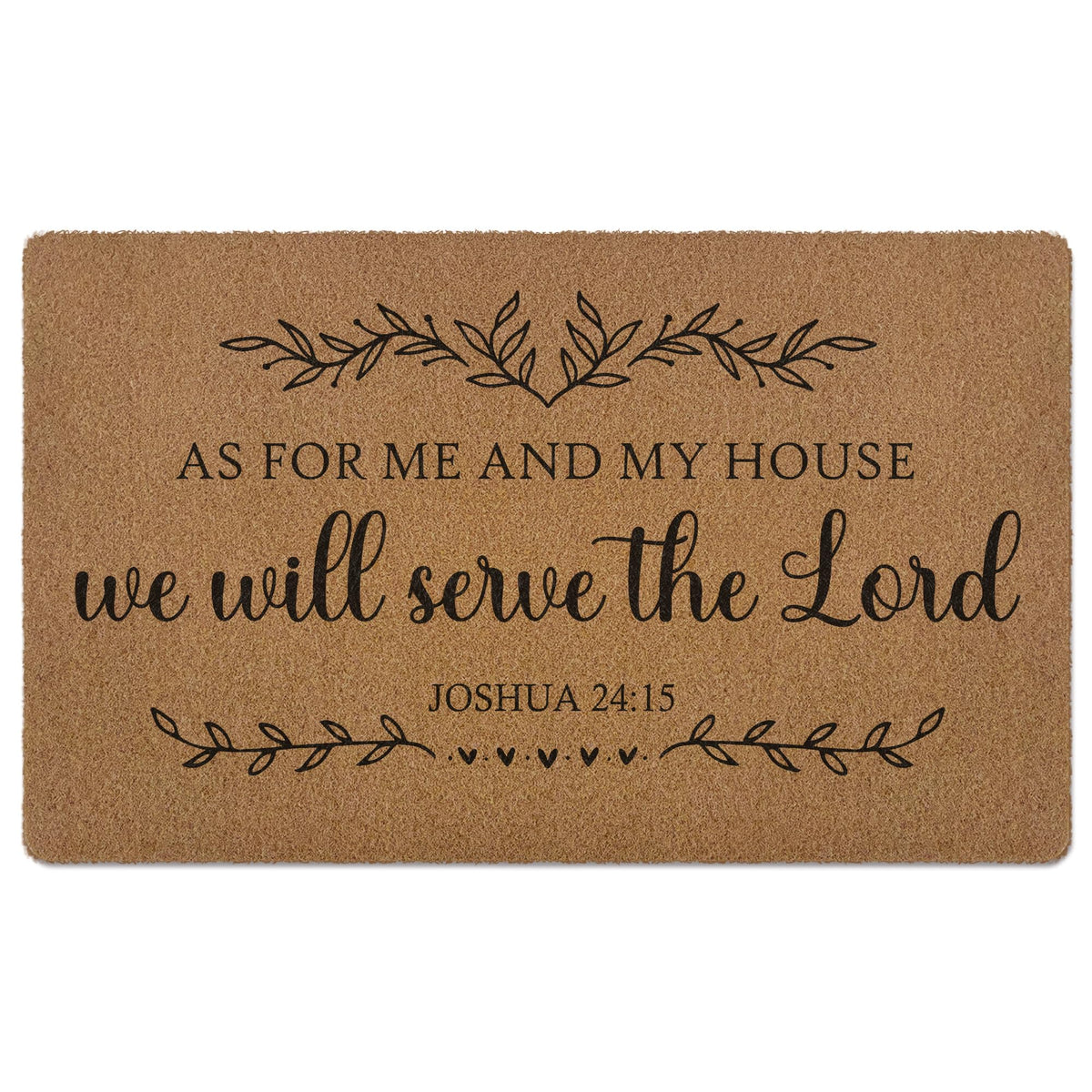 XLDLIOO Christian doormat at the front door with faith-inspired welcome.