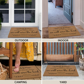 XLDLIOO Easy-care doormat resists weather and cleans with vacuuming.