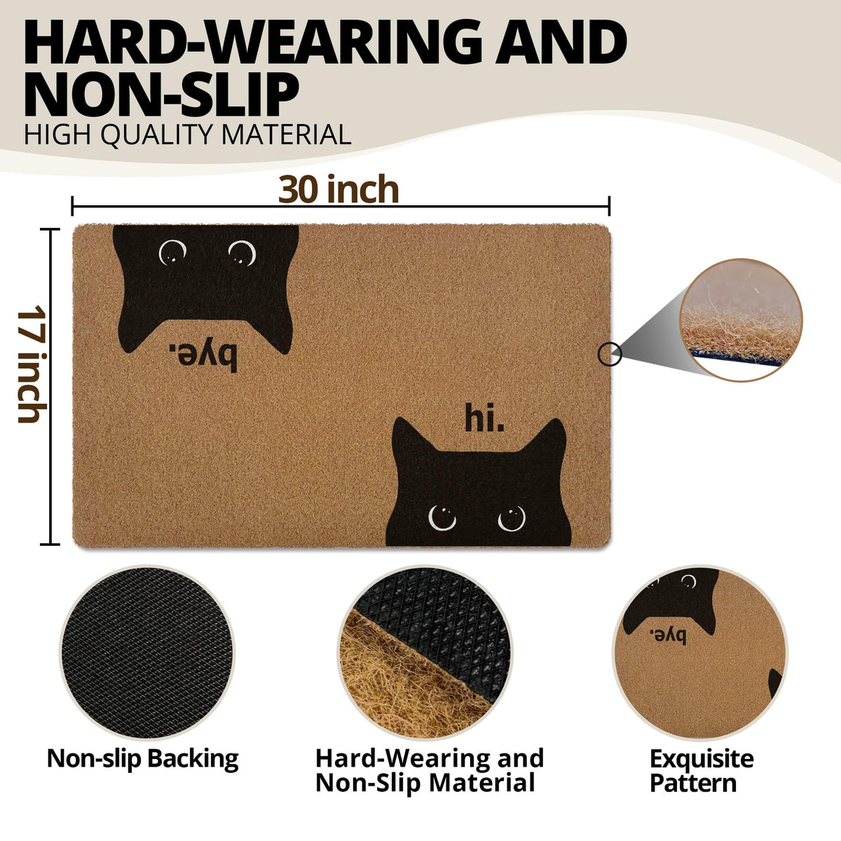 XLDLIOO Heavy-traffic durable doormat designed for frequent use.