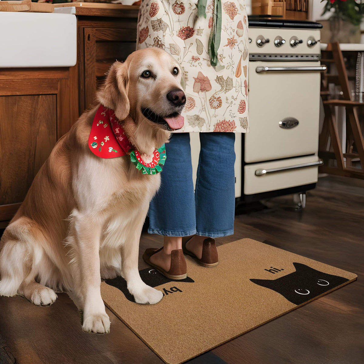 XLDLIOO Outdoor Indoor Doormat with polypropylene surface and textured backing for grip.
