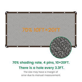 Xlimin shade cloth with grommets along edges enabling easy installation.