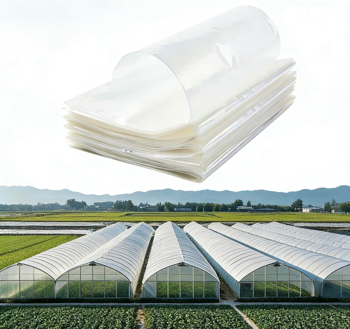 XLKIB greenhouse film showing 5-layer technology for durable protection.