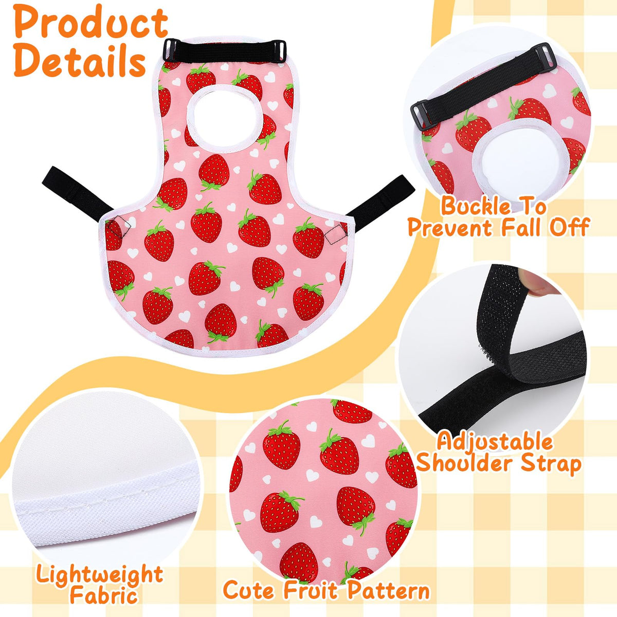 XLSXEXCL breathable-canvas saddle keeps hen comfortable and easy to wash
