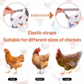 XLSXEXCL floral print chicken saddle adds style while protecting feathers.