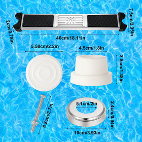 XLSXEXCL pool ladder bumpers protecting walls from scratches.
