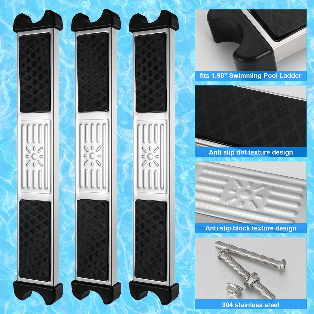 XLSXEXCL escutcheon plates providing a neat finish around the ladder.