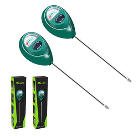XLUX soil moisture meter with a large dial for quick moisture readings in pots.