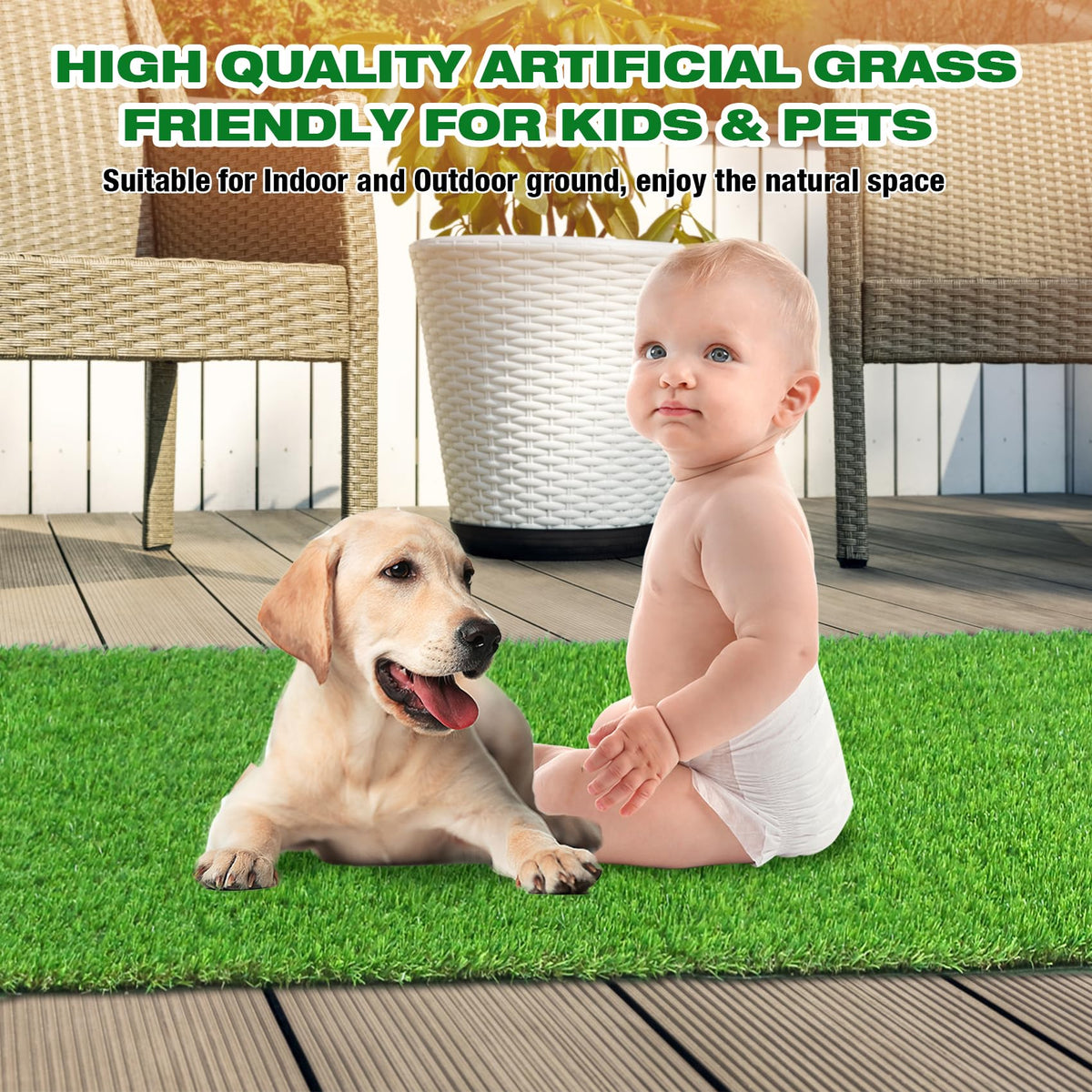 XLX TURF all-season greenery for indoor-outdoor spaces year-round appeal.