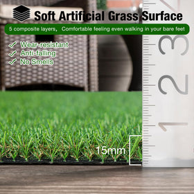 XLX TURF built-in drainage system facilitates easy cleaning after rain or spills