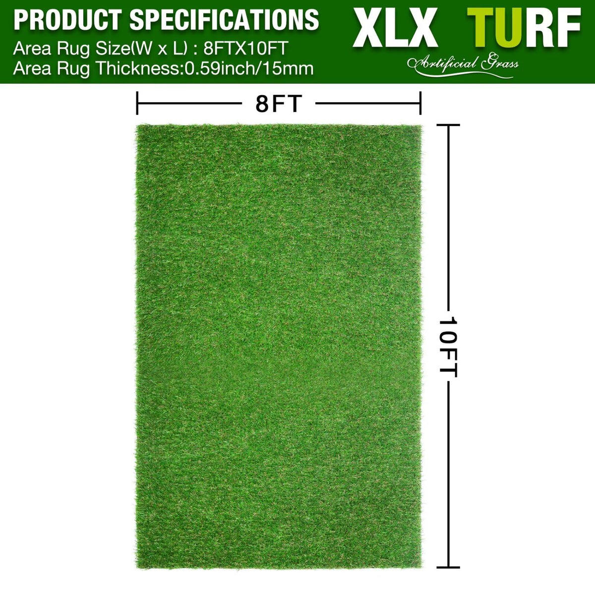 XLX TURF high-density 15mm pile closeup emphasizes soft, inviting texture