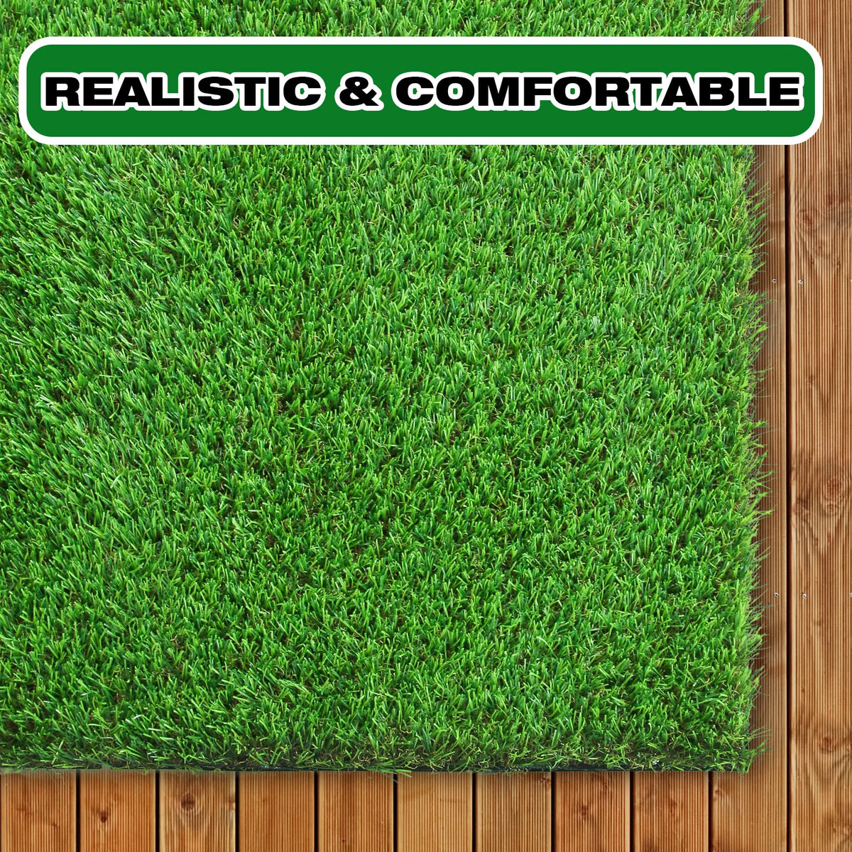 XLX TURF pet-friendly grass mat provides safe play area on patio and balcony.
