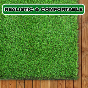 XLX TURF pet-friendly grass mat provides safe play area on patio and balcony.