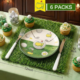 XLX TURF realistic evergreen texture on 12x12 mats for versatile party decor.