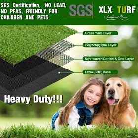 XLX TURF soft four-tone grass creates a natural yard look.