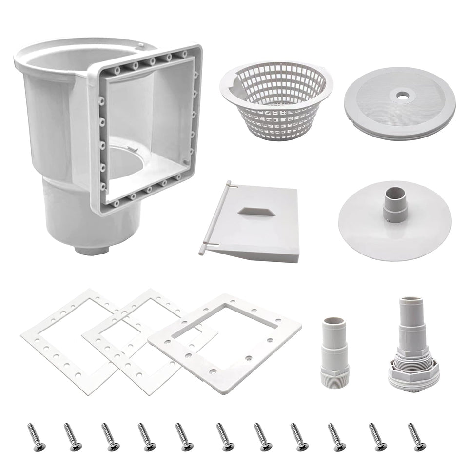 Xmnbl above-ground skimmer body for easy installation and efficient skimming.