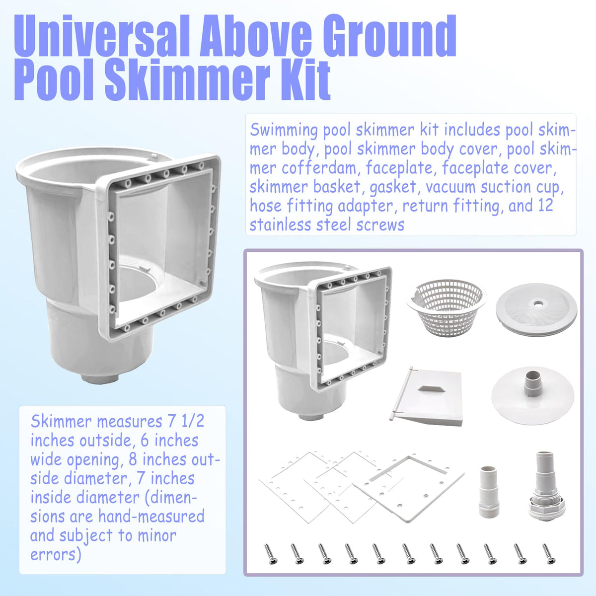 Xmnbl skimmer cover provides durable protection and a clean look.