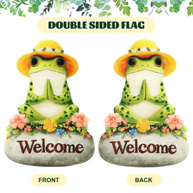 Xmoyaas frog yoga flag makes a thoughtful outdoor gift.