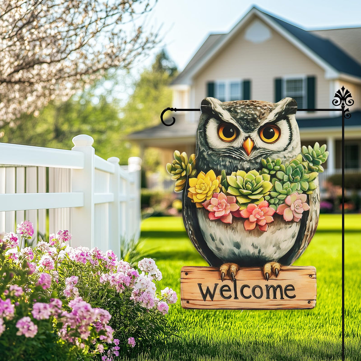 Xmoyaas Outdoor flag on flagpole ready to elevate curb appeal outdoors.