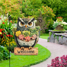Xmoyaas Succulent element flag detail featuring owl motif for a fresh look.