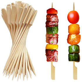 XMZY 8-inch bamboo skewers pack of 200 for grilling and entertaining