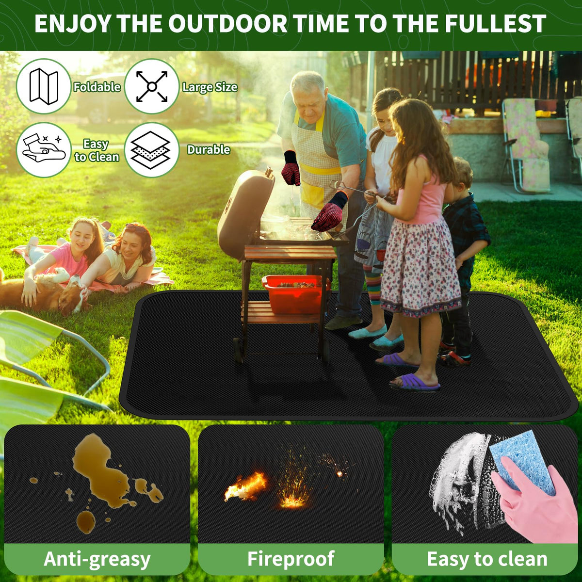 XOHUYD foldable mat stores compactly when not in use.