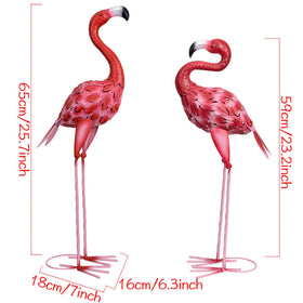 XONOR flamingo yard art pink finish adds charm to patios and gardens