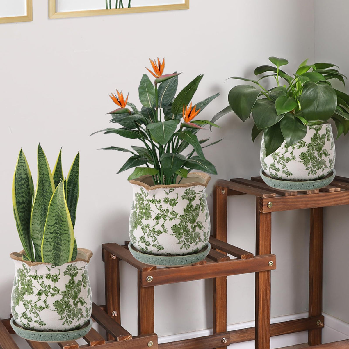 Xoogifae indoor planter shows drainage hole and saucer to simplify watering and cleanup.