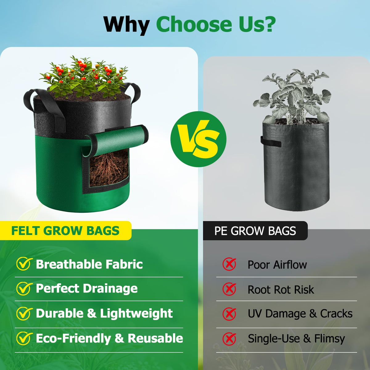 Xpatee tear-resistant planter bags designed for multi-season use