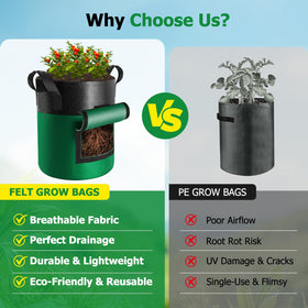 Xpatee versatile grow bags suitable for potatoes, tomatoes, peppers, and herbs.