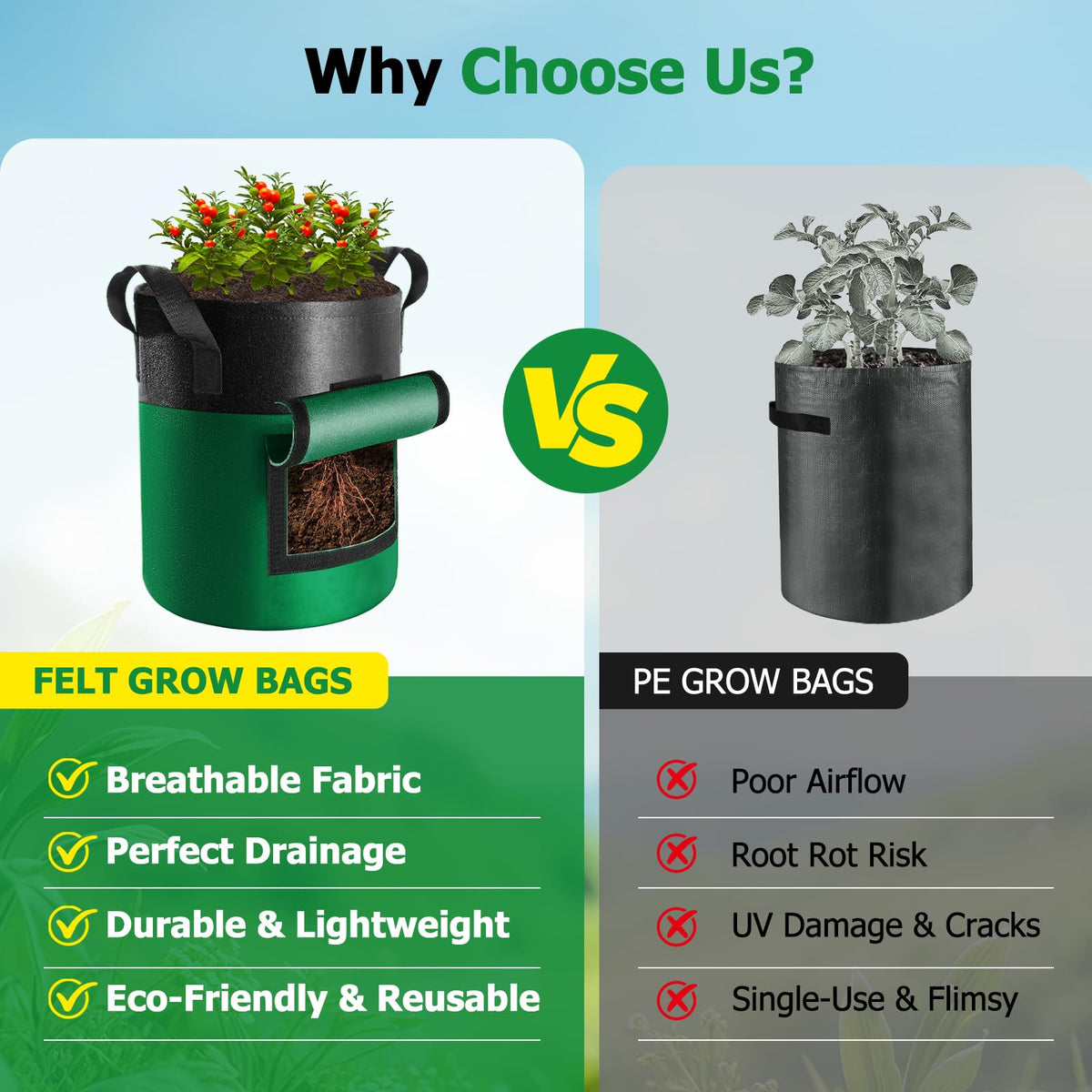 Xpatee 10-gallon grow bag provides ample space for crops