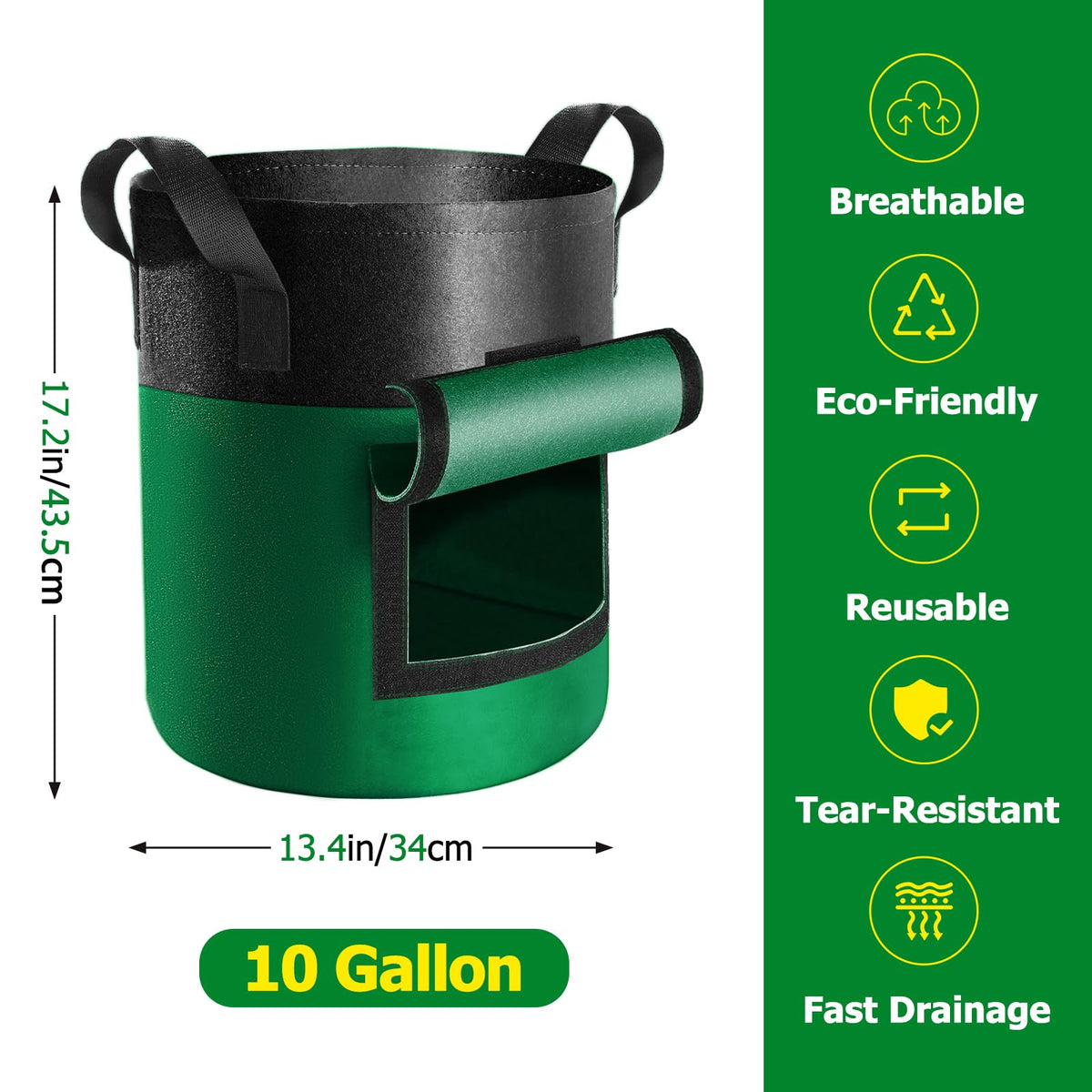 Xpatee grow bag with movable handles for simple garden repositioning