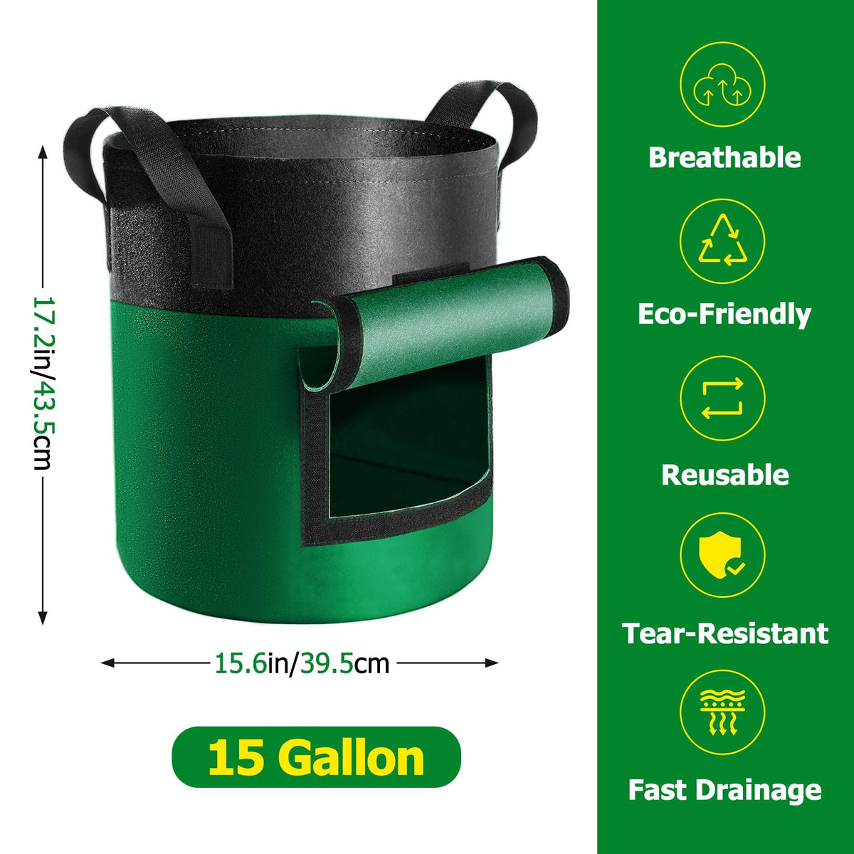 Xpatee potato grow bags reinforced handles for portable relocation