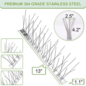 XPCARE stainless steel base strips enable secure corner applications for bird control.