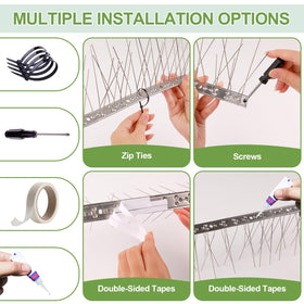 XPCARE window-sill spikes preventing bird mess on windows and doors.