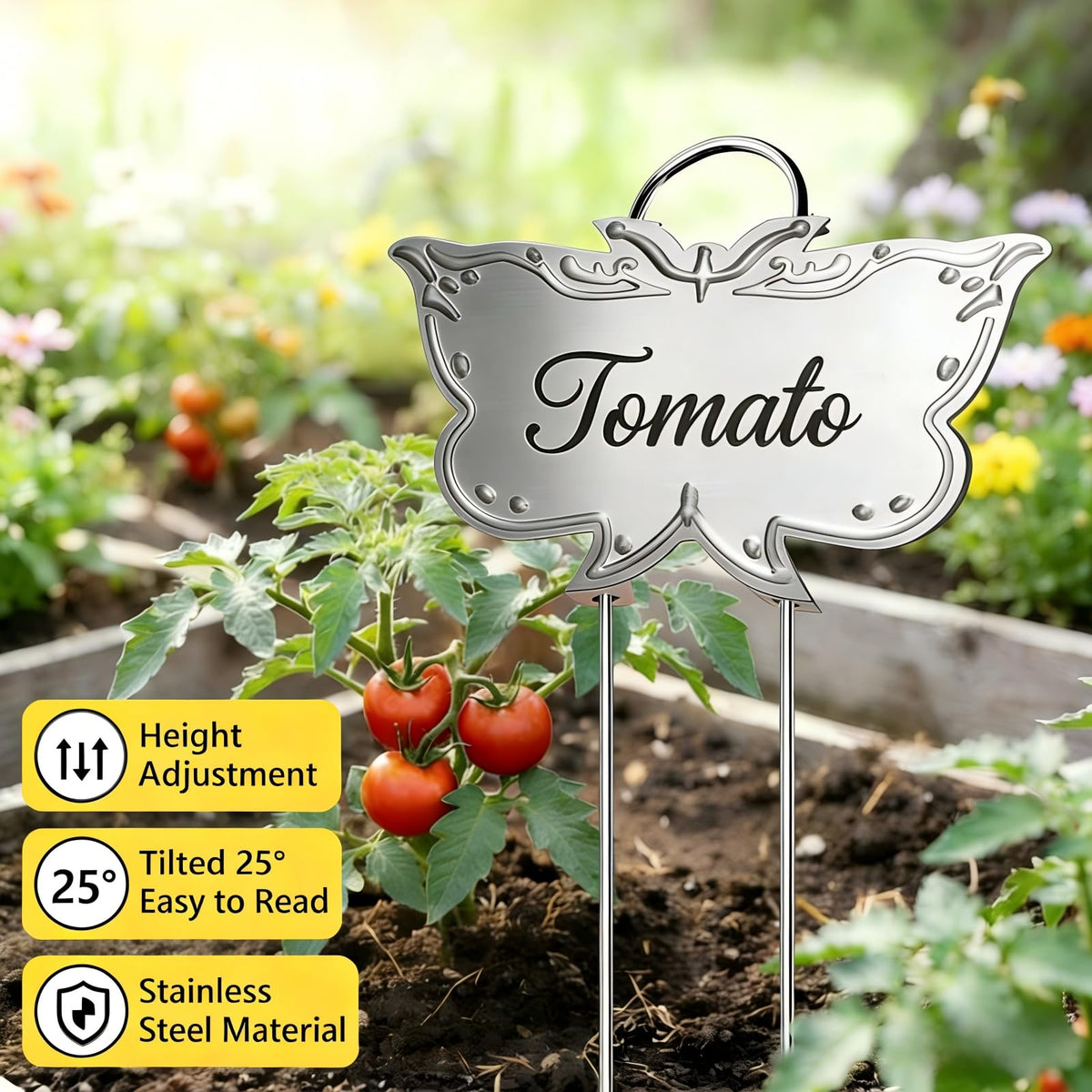 XPIEYSOL indoor/outdoor plant label suitable for flowers, fruits, and vegetables.