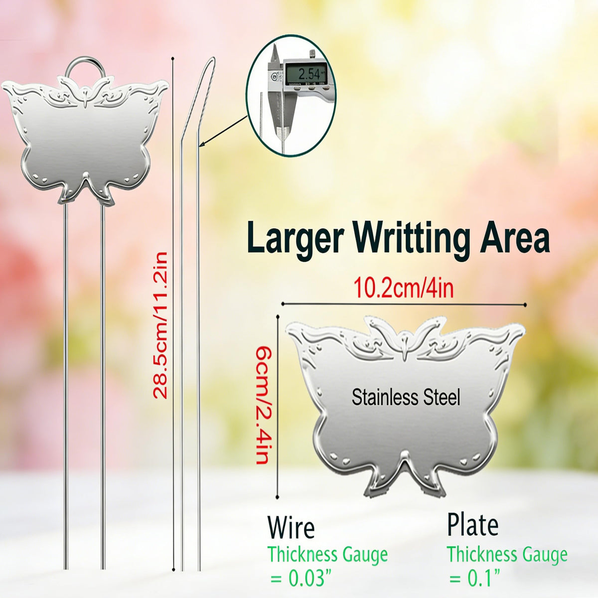XPIEYSOL stainless steel label with durable rust-proof surface for outdoor use.