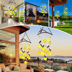 X-PREK Bees Wind Chimes for yard decor creates tranquil accents.