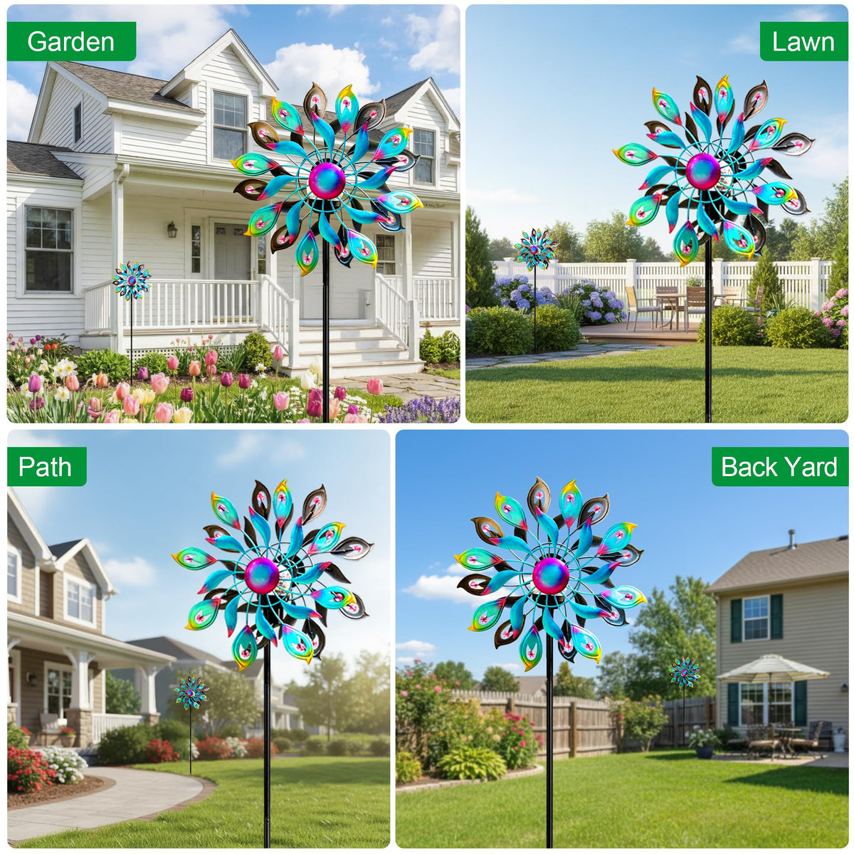XPSCOCO IP65-rated wind spinner withstands rain and snow.