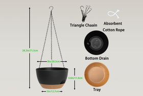 XQSHPDM 8-inch self-watering planter enabling low-effort plant care