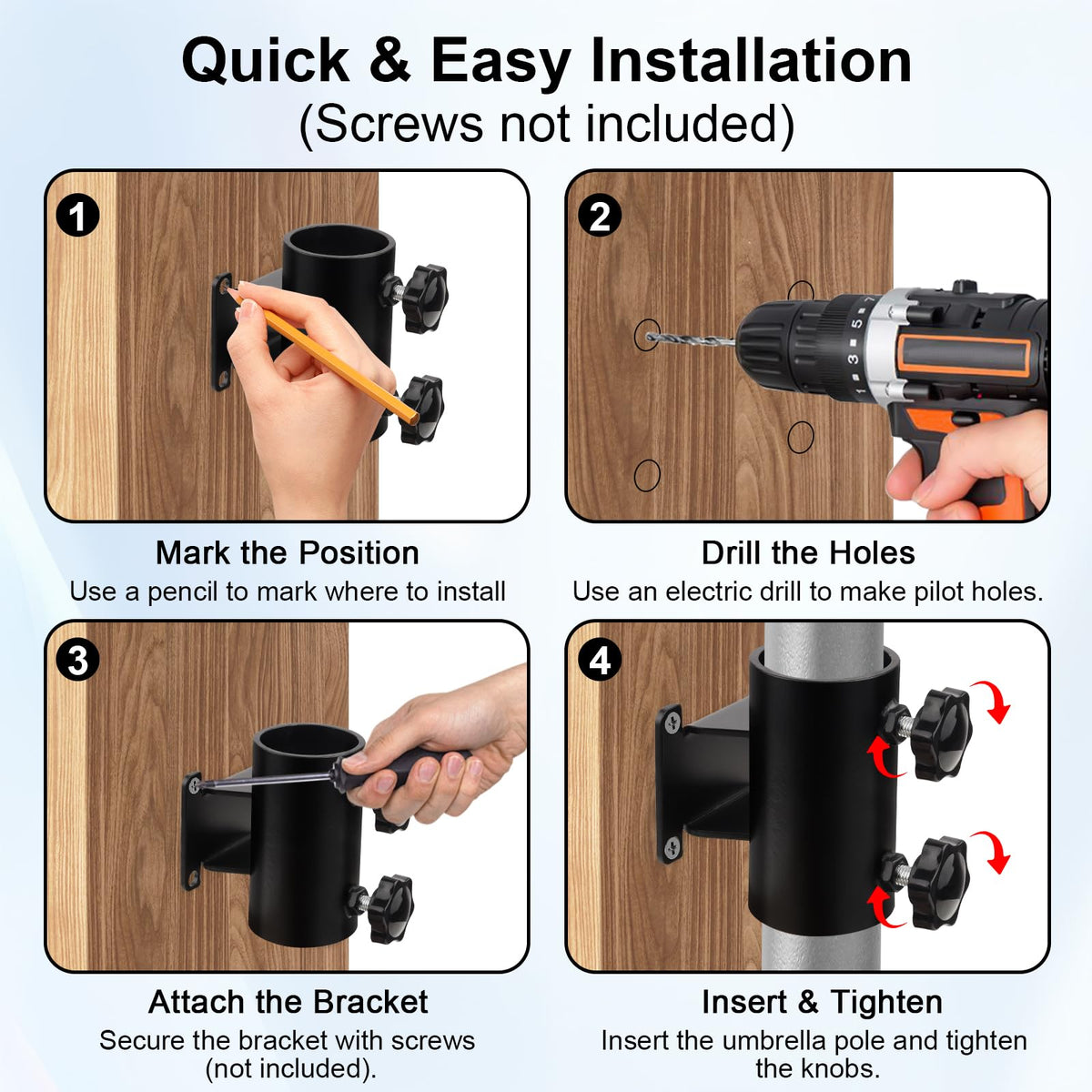 XRDS-RF deck post and fence rail mount enables versatile outdoor setups